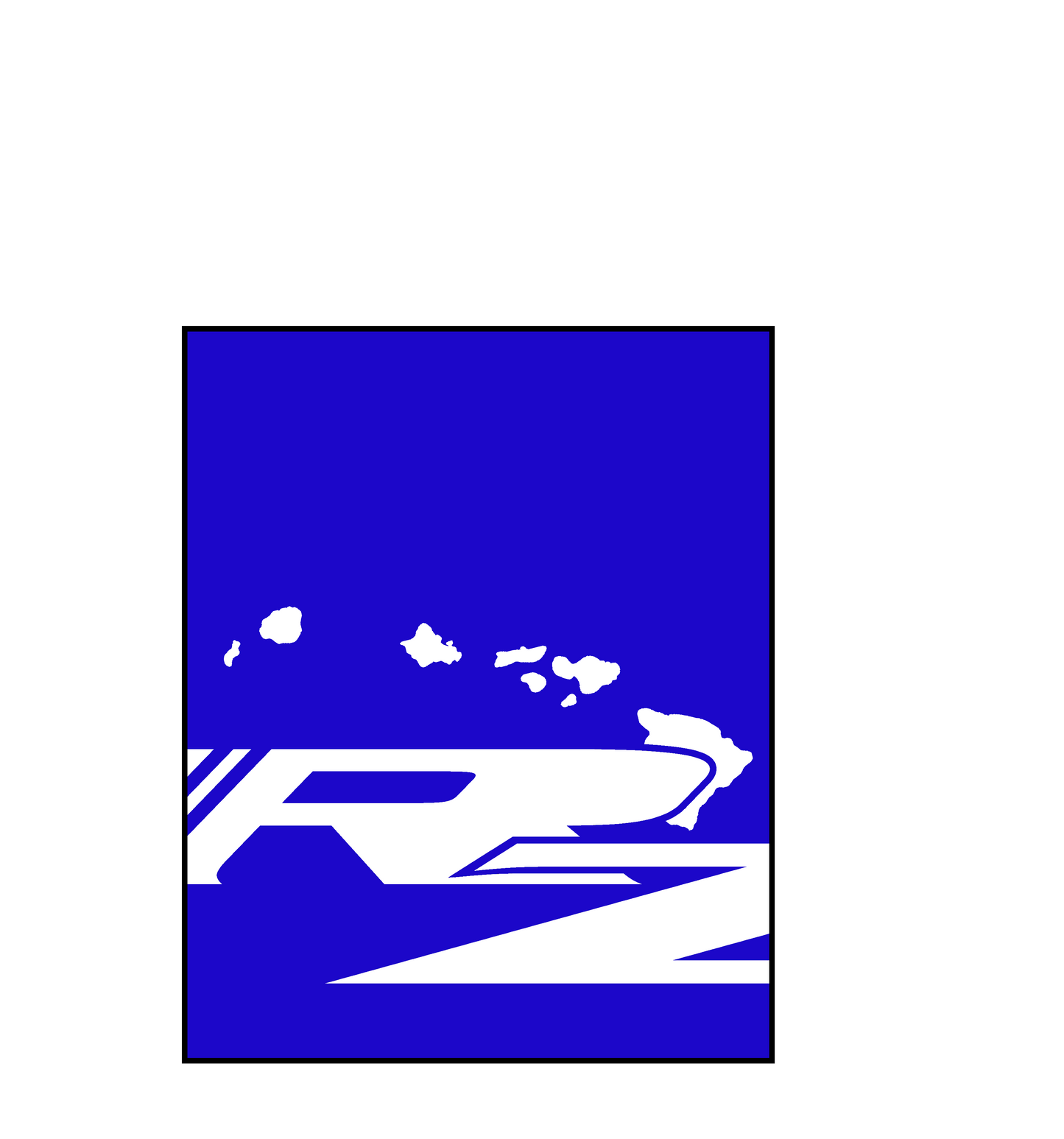Redzone Hawaii Square Decal - 3"