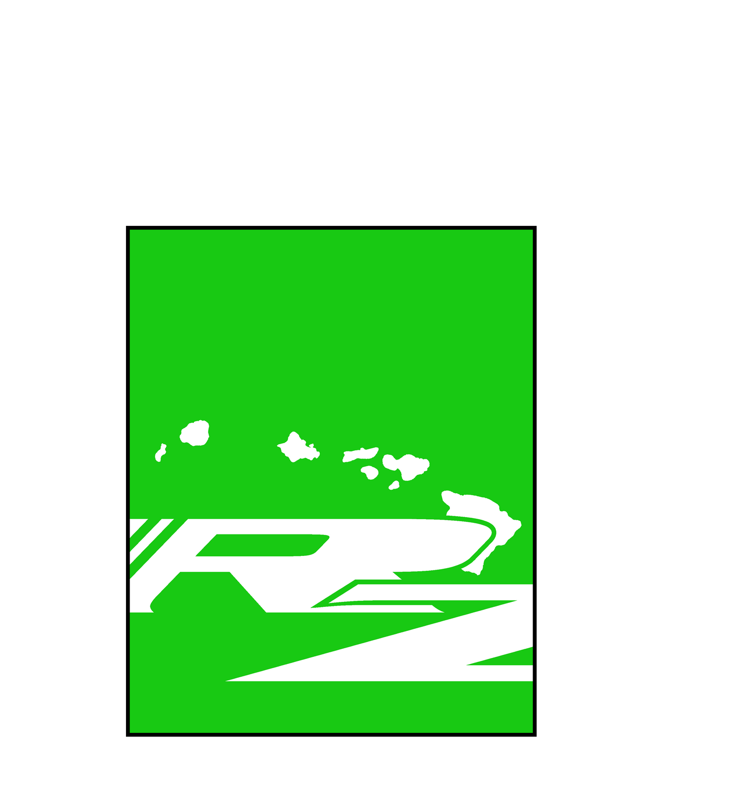 Redzone Hawaii Square Decal - 3"