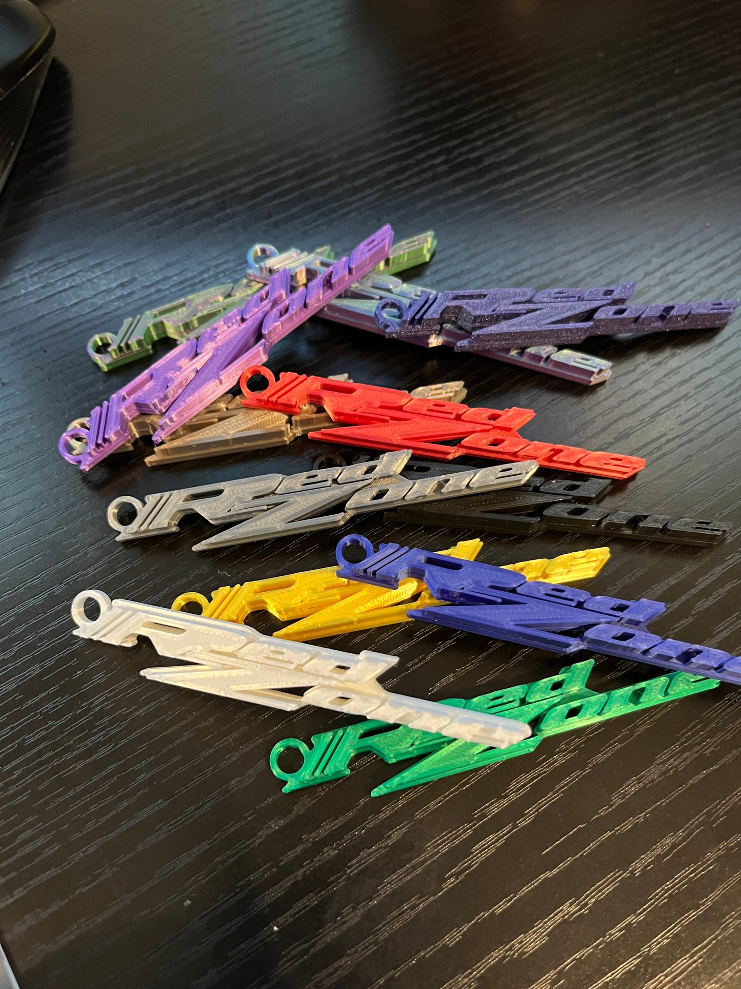 Custom 3D Printed RedZone Keychains