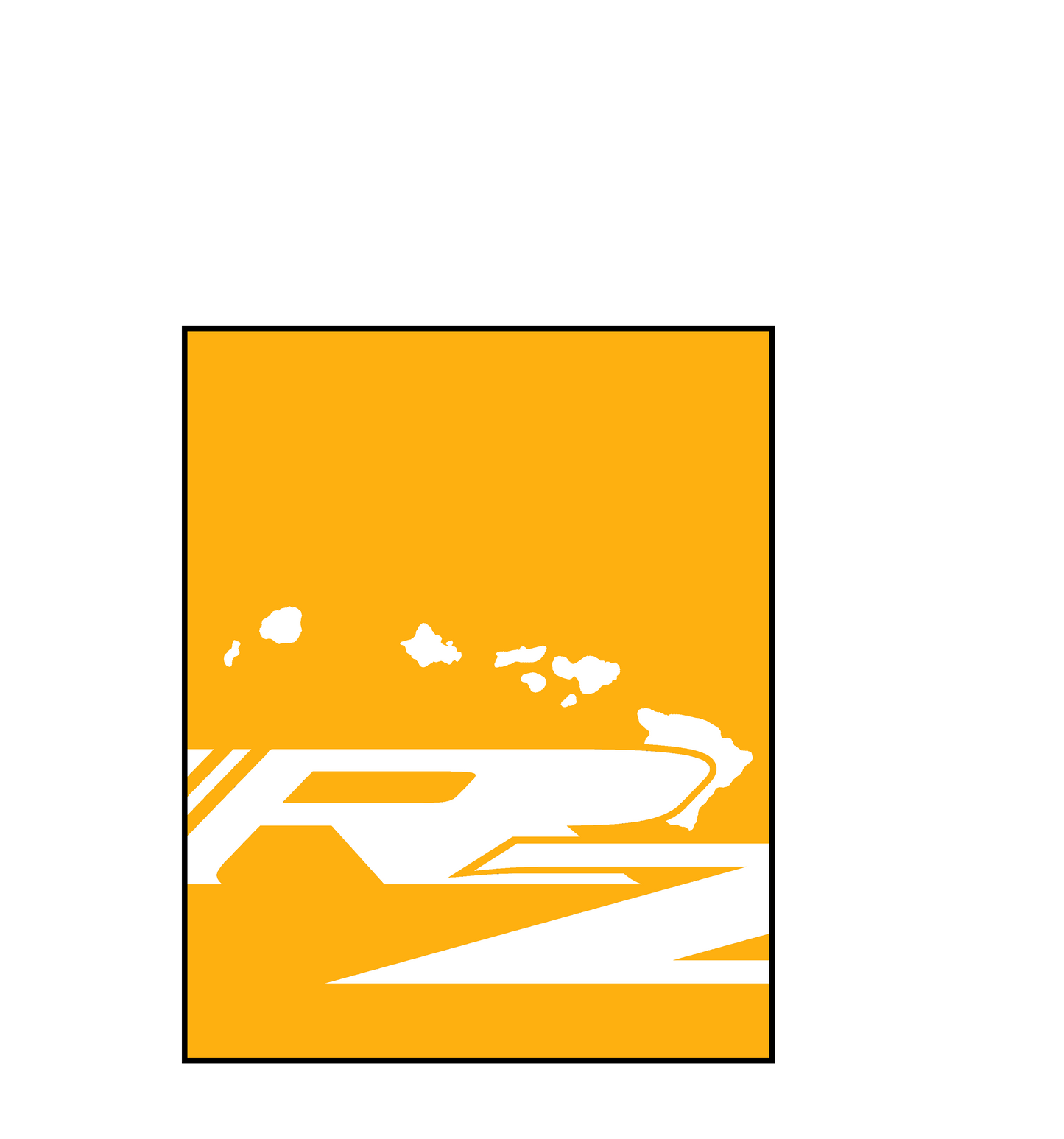 Redzone Hawaii Square Decal - 3"