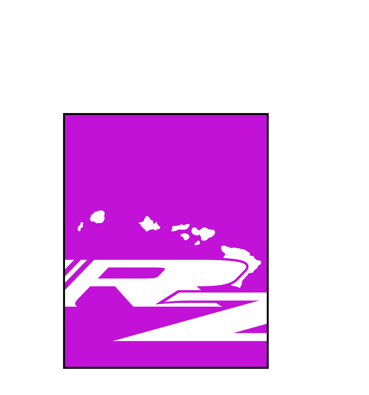 Redzone Hawaii Square Decal - 3"