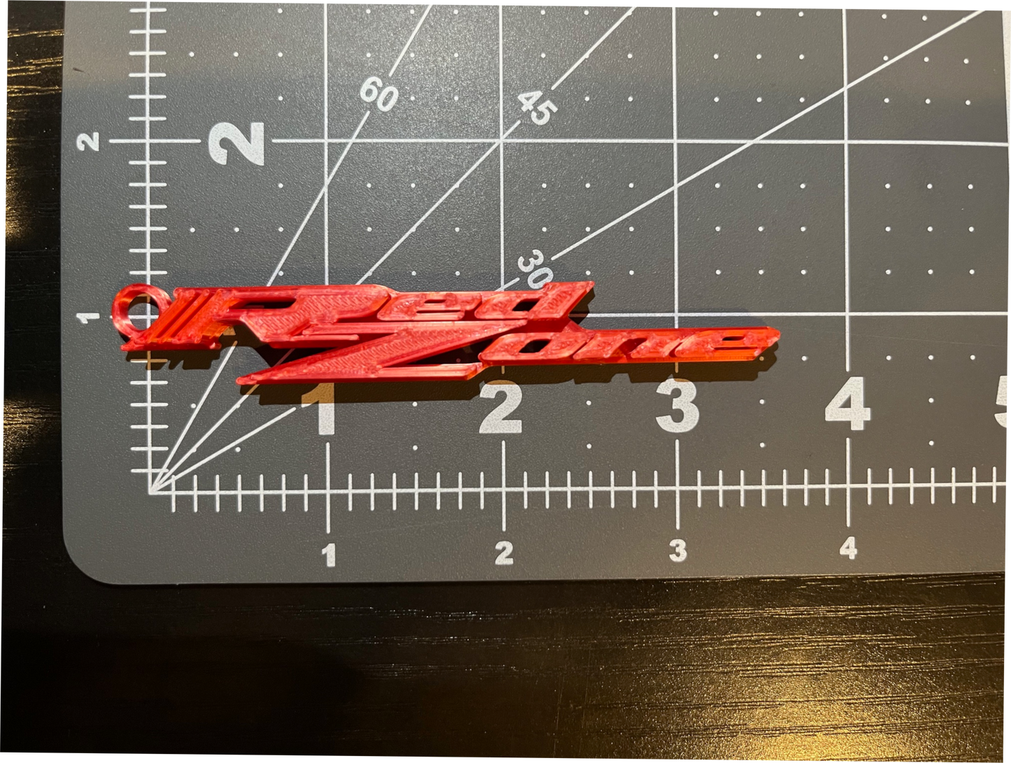 Custom 3D Printed RedZone Keychains