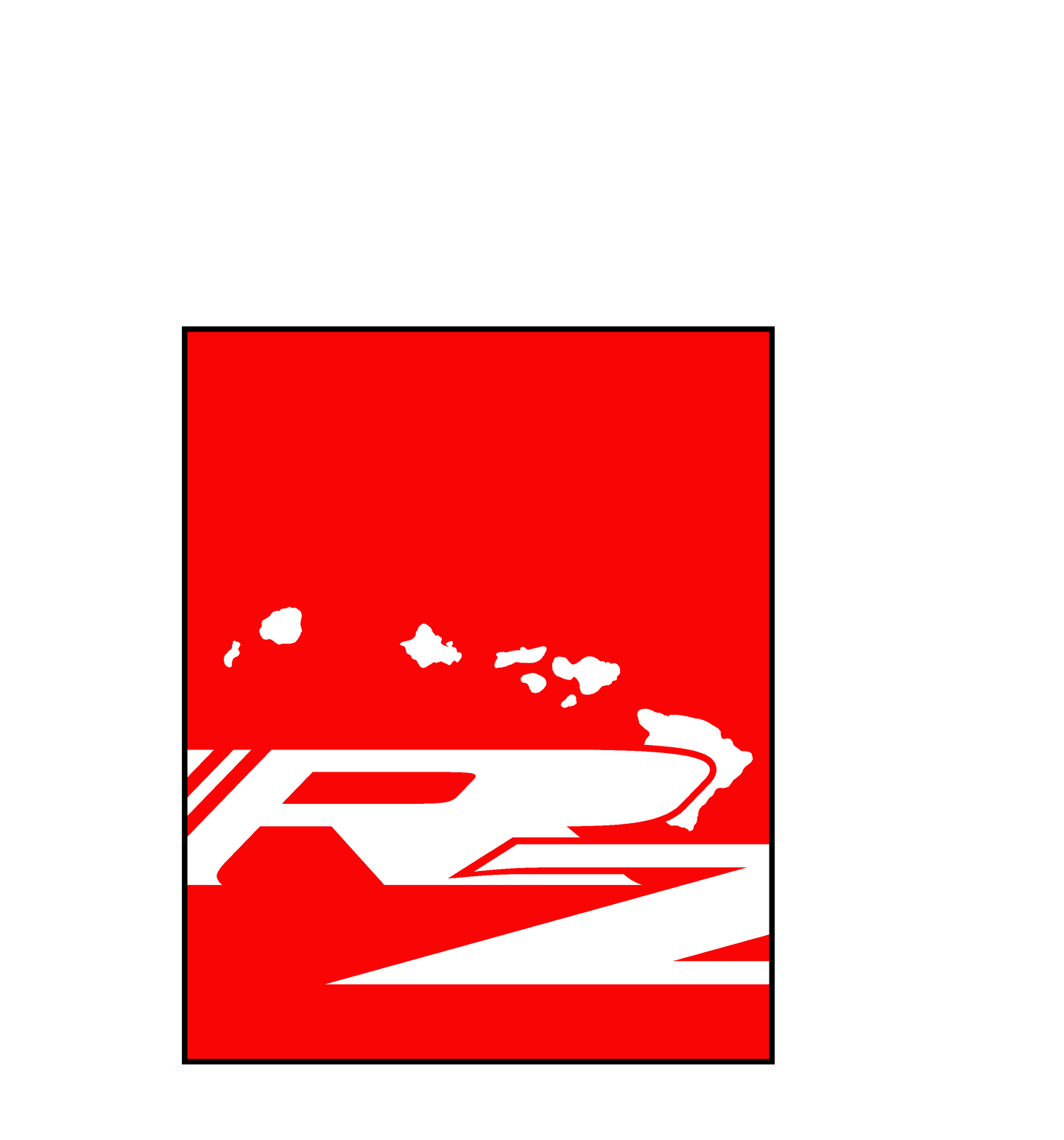 Redzone Hawaii Square Decal - 3"